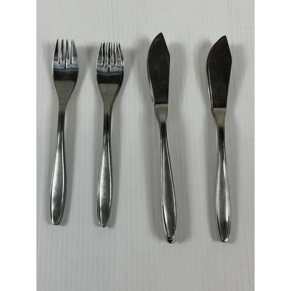 Vintage Chronolite Forks Butter Knifes Stainless Steel 16 Pieces MCM